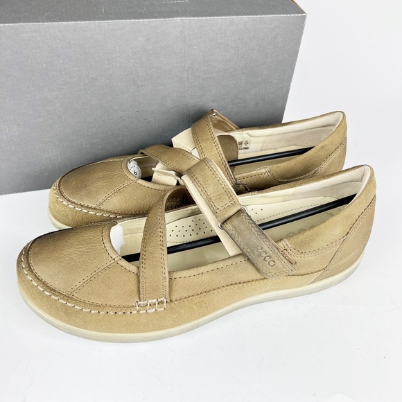 Ecco Cayla Womens Mary Jane Comfort Shoes Crisscross Navajo Brown Leather 41 - Picture 12 of 12